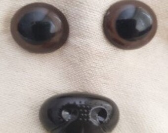 5-7mm Plastic Black Safety Eyes For Teddy Bear//Dolls//Toy Animal//Felting Gut