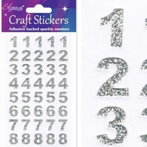 Pearl Letter or Number Stickers, Peel off White Pearl Effect Embellishment  for Weddings and Paper Crafts 