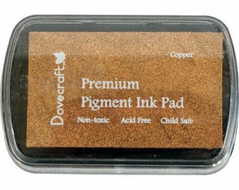 Dovecraft Premium Raised Pigment Ink Stamp Pad - COPPER - Acid Free - Craft Ink