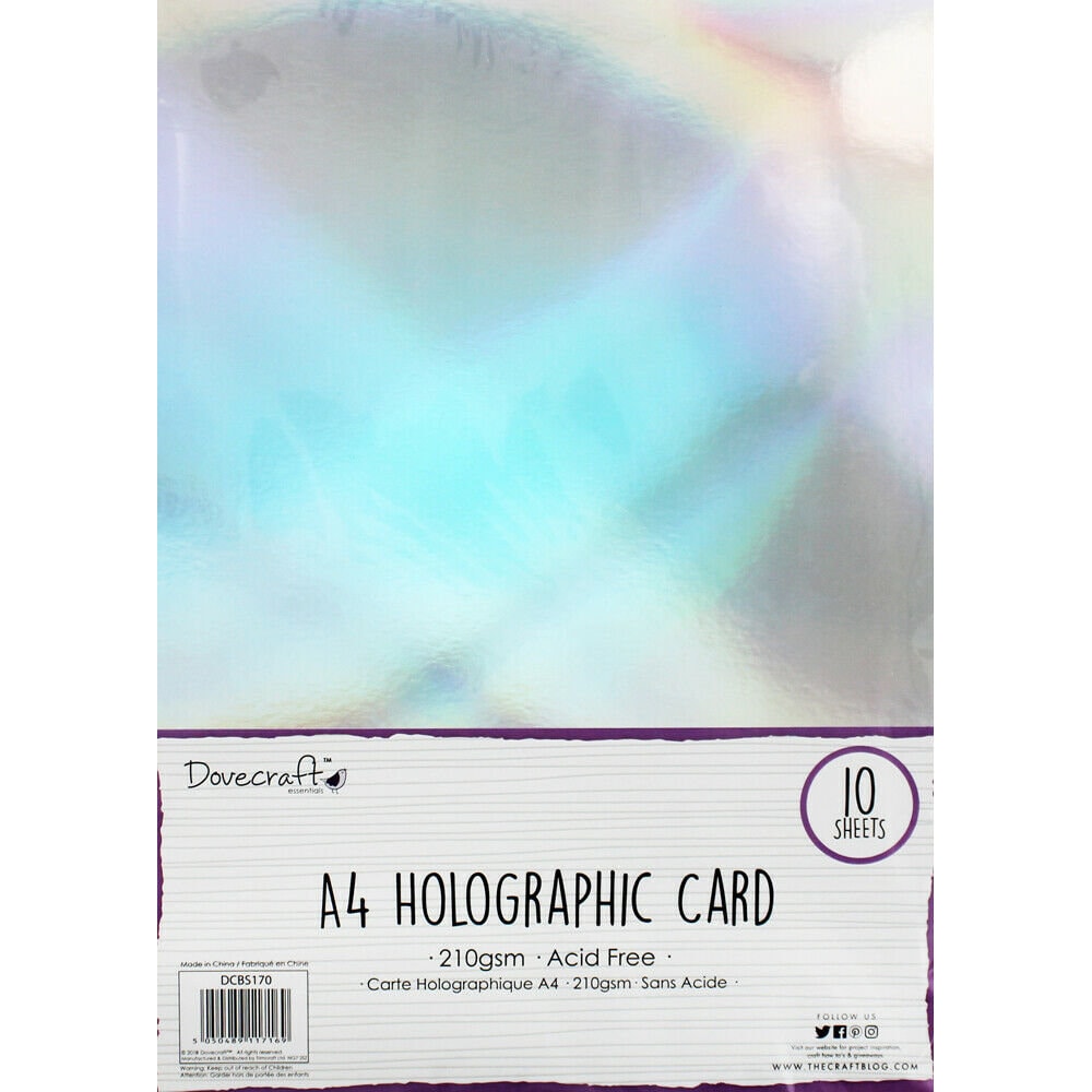 Dovecraft A4 Holographic Card - 10pk Dovecraft A4 Holographic Card - 10pk