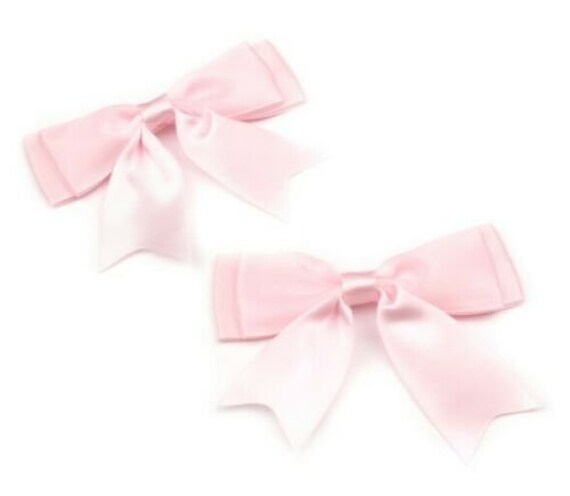 Ribbon Bow 4 1/2 x 3 Pearl Pink - 6 Pack (114mm x 76mm