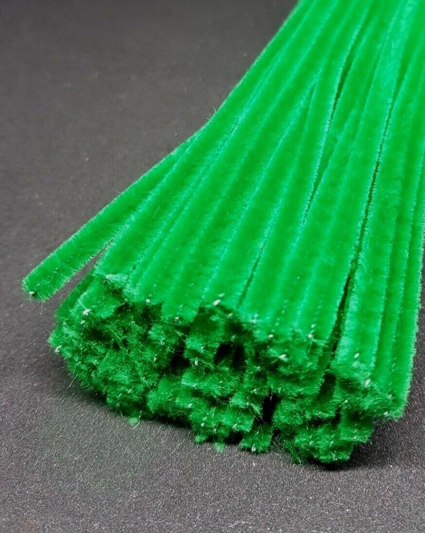 100 Christmas Green Pipe Cleaners 