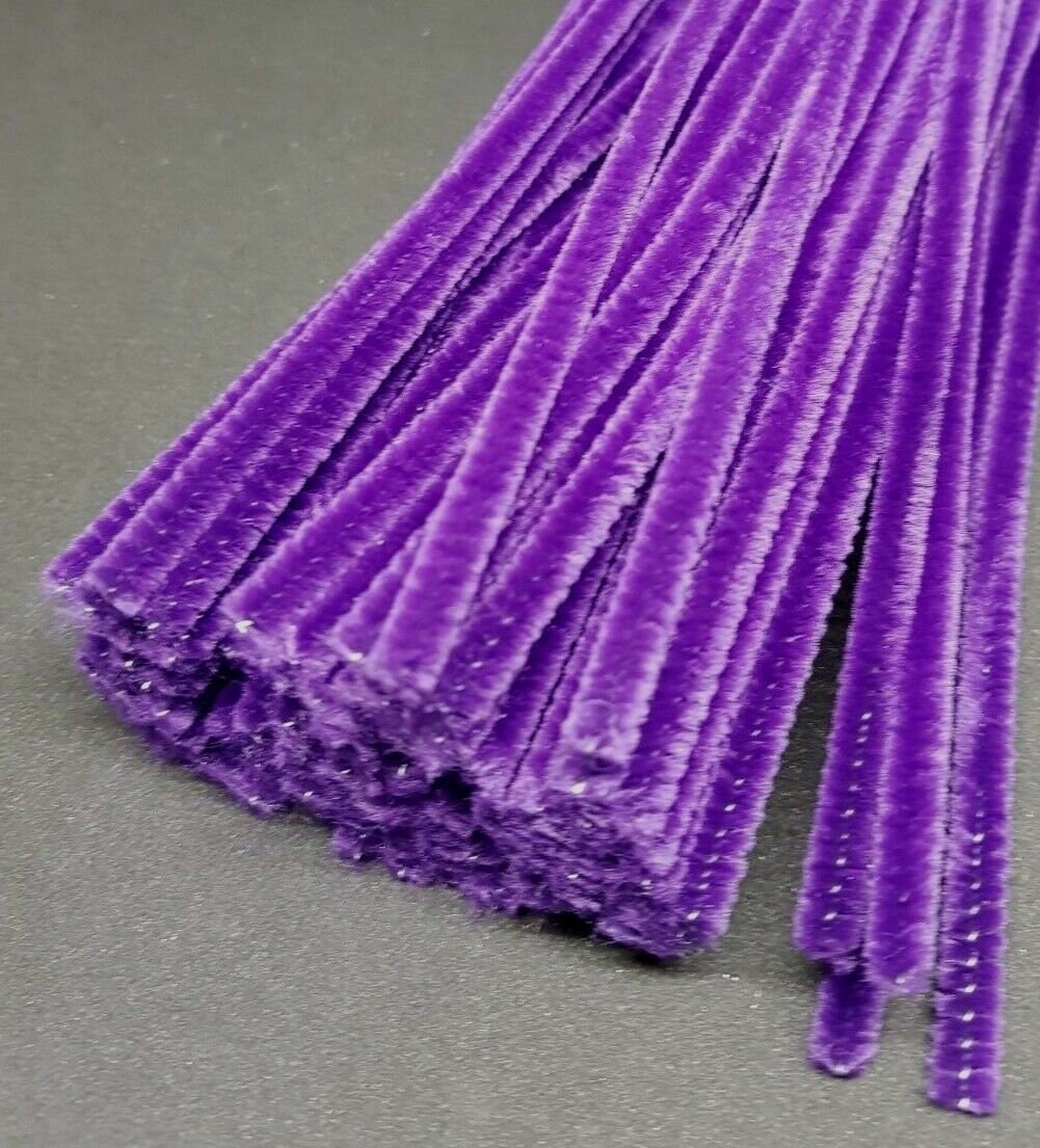 100 X White Jumbo Premium Craft Pipe Cleaners Chenille Stems 30cm