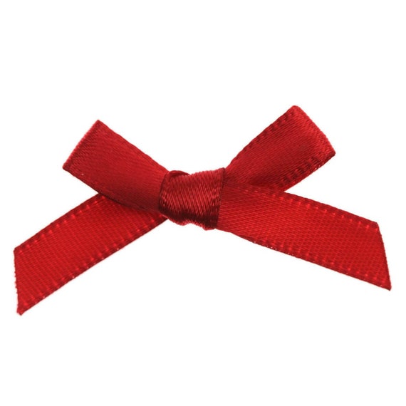 Wraps 3 Red Pre-Tied Satin Gift Bows with Twist Ties, 12 Pack