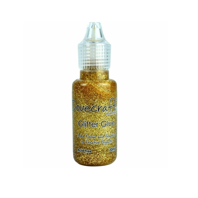 Dovecraft Glitter Glue Easy Application 20ml Gold Bild 1