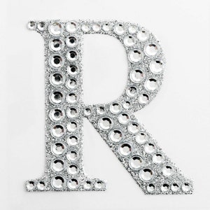 15mm Letters or Numbers Glitter Diamante Self Adhesive Alphabet Stick on  Craft Decoration 