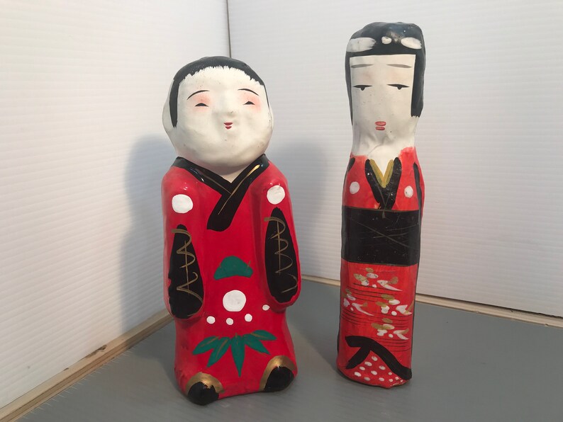 antique kokeshi dolls