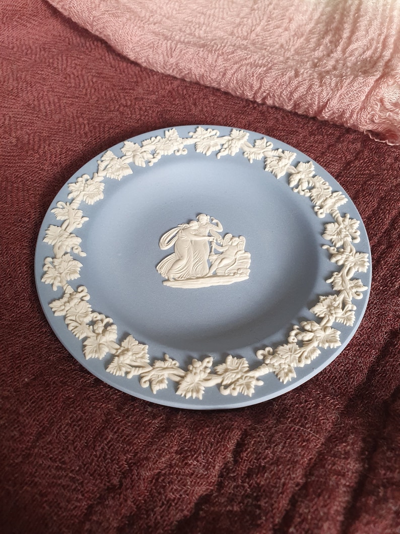 Wedgwood Blue Jasperware Small Plate.