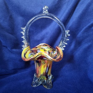 Murano tutti frutti glass basket