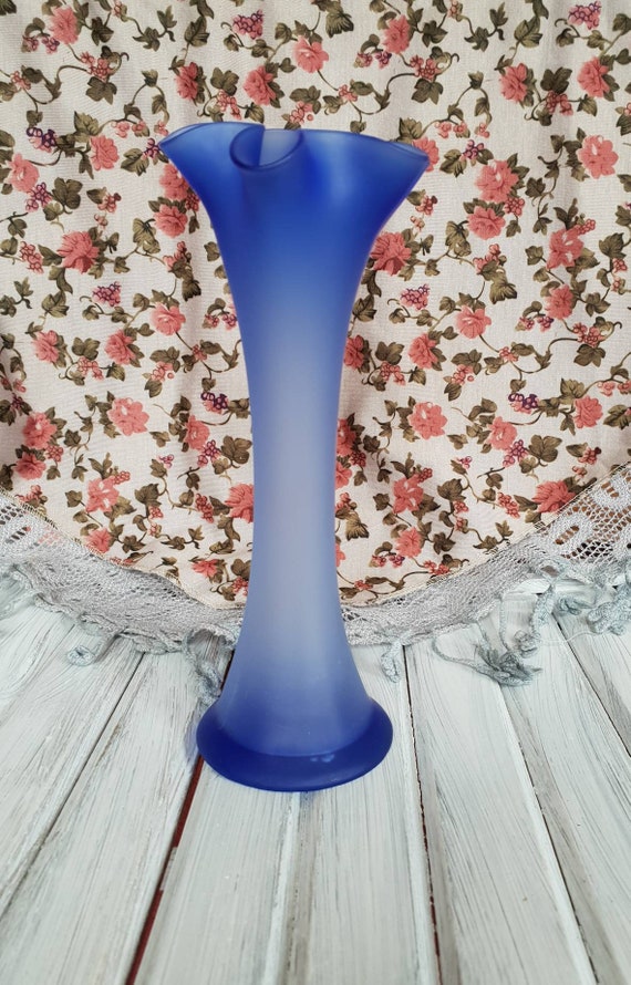 Frosted Blue Glass Vase il 570xN 45ql