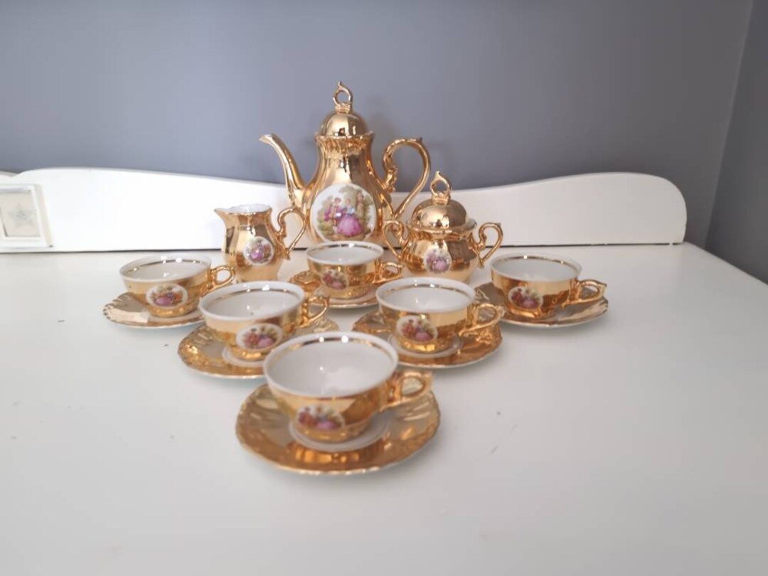 Vintage Bondware Fine Bone China Tea Set for Six Etsy UK