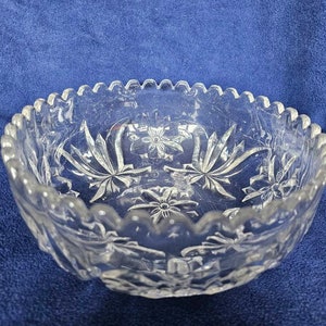 Vintage glass fruit bowl