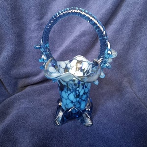 Vintage Murano glass basket