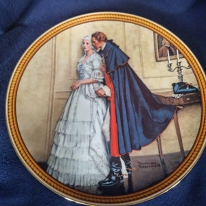 Norman Rockwell collectable plate. The unexpected proposal. Edwin. M. Knowles china