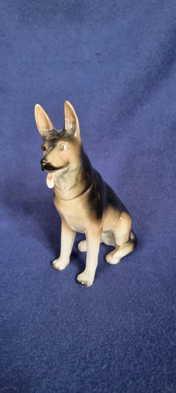 Vintage Ceramic German Shepherd Figurine Etsy
