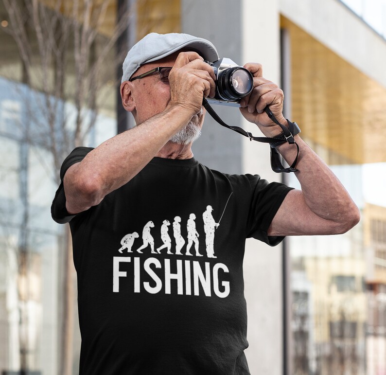 Evolution of Fishing Novelty Golfer gift for men who love Fishing, Fish, Unique, Nature, Fisherman, Fishermen, Angler, Dad, Funny, Ocean image 2