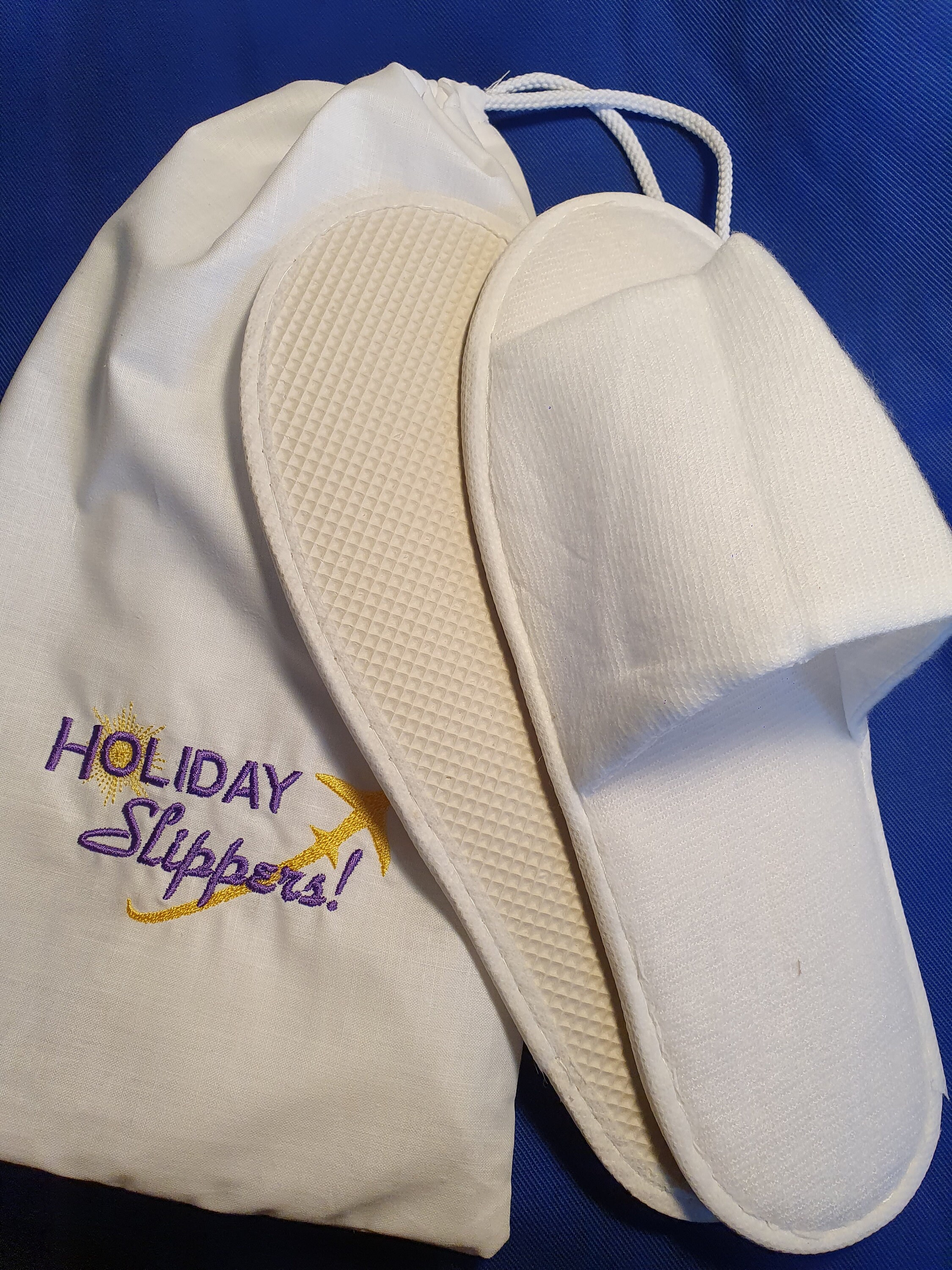 foldable slippers in a bag
