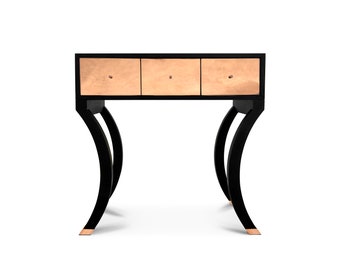 Hallway jewelry console Black console Entryway table Hallway storage Hallway table Copper Contemporary console Narrow table Modern furniture