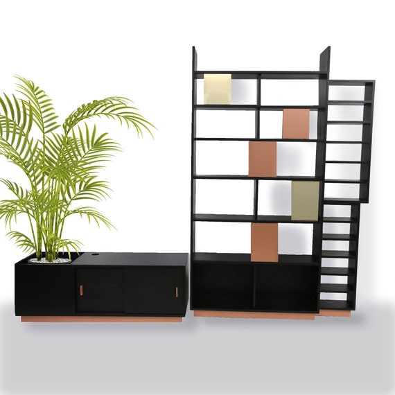 Book Storage Open Shelves Black Storage Large Shelves Storage Etsy