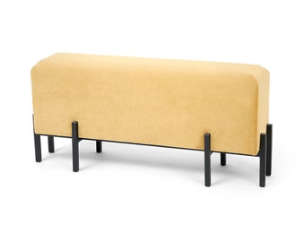 Hallway bench Beige Entryway seat Modern bench Sitting bench for hallway Stylish ottoman Side Bench Hallway Seat Vanity bench Small chair