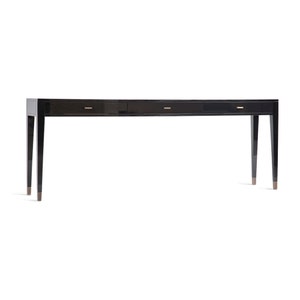 Console Polaris Black Chest of drawers high gloss modern sideboard Contemporary side table Brass Cabinet Handmade bespoke furniture