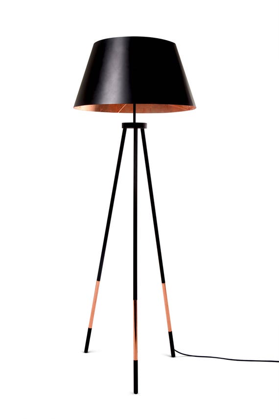 copper tripod floor lamp