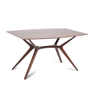 Midcentury dining table Danish modern dining table  Unique dining table Handmade custom dining table Vintage Modern Solid ash PANDORA