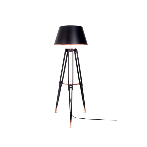 black tripod floor lamp