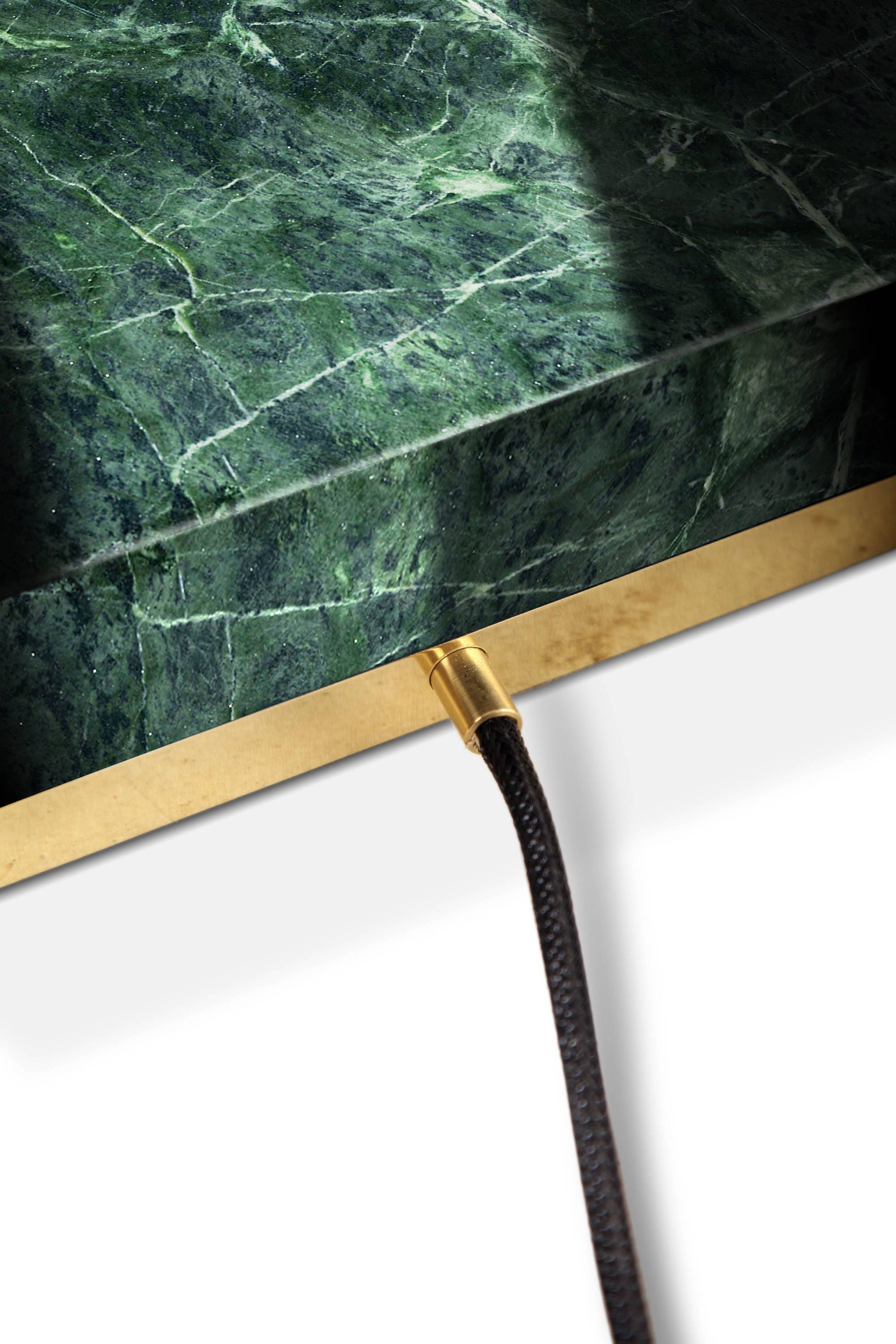Green Marble Floor Lamp Accent Lamp Unique Floor Lamp Designer Etsy