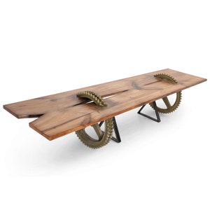 Office table Wood Cast iron legs Meeting room table Dining table Large table Solid wood top Fancy table Custom table Luxury table Large Desk