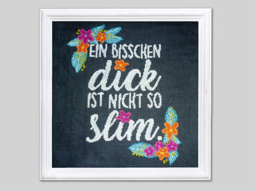 Ein Bisschen Dick Ist Nicht So Slim Ein bisschen dick ist nicht so slim. Stickvorlage für - Etsy.de