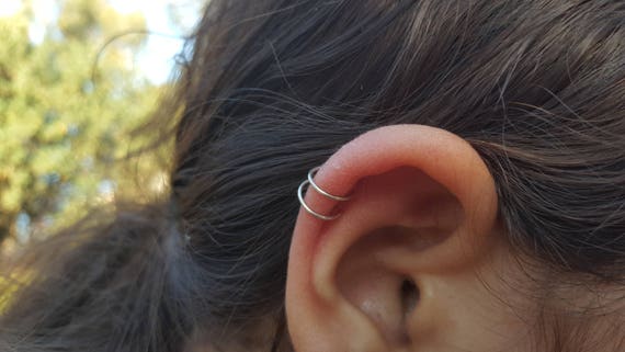 fake hoop cartilage earrings