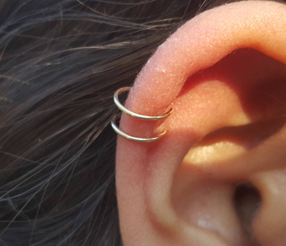 fake hoop cartilage earrings