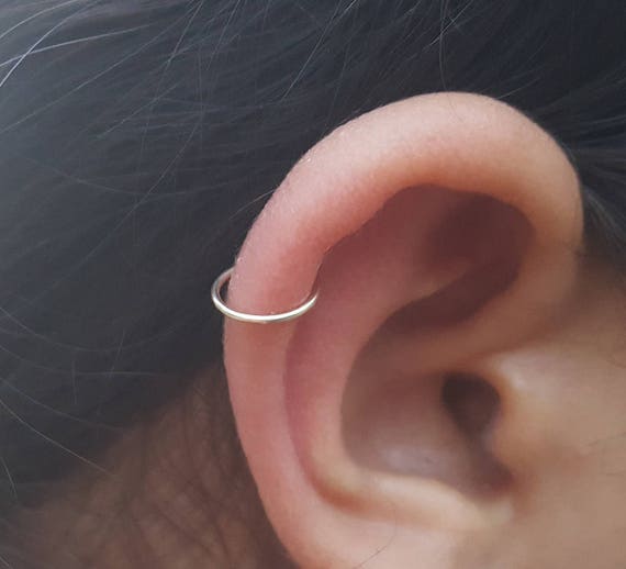 cartilage hoop earrings gold
