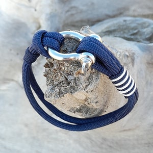 BRACELET PULL MARINE petite manille Bleu