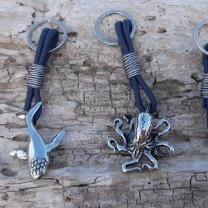 Portachiavi Acrilico Animali Marini – Tartaruga, Polpo, Squalo, Balena – Regalo Oceano