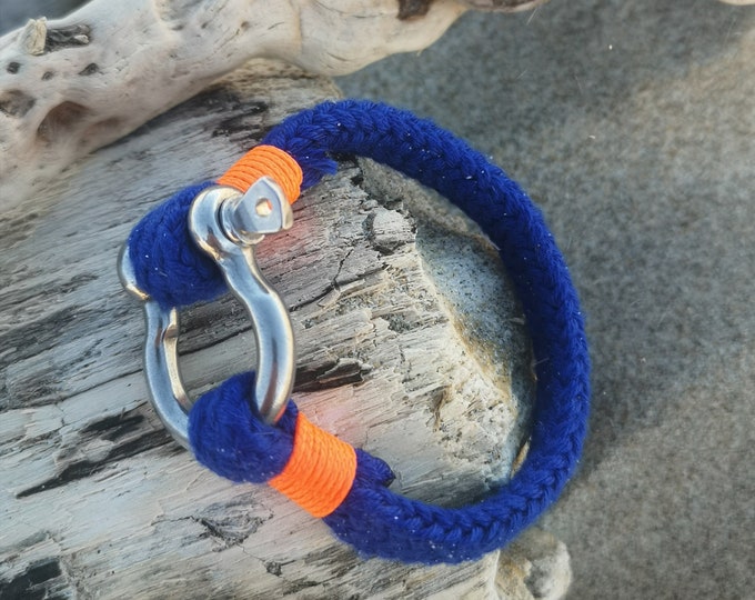 Nautical rope bracelet handmade in France