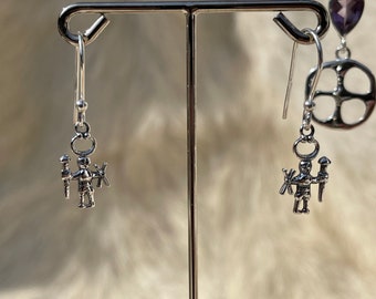 Earrings in 925 silver with Odin from Uppsala