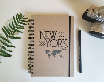 Travel notebook, reizen Journal, gepersonaliseerde reis notebook, handgemaakte Journal, vakantie Journal