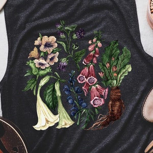 Lily of the Valley Muscle Tank Top. May Birth Flower Botanical 