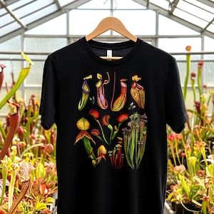 Carnivorous Plants T-Shirt: Botanical Watercolor, Venus Flytrap Tee