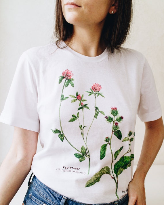 Clover Botanical Shirt - Floral Shirts - Unisex Wildflower