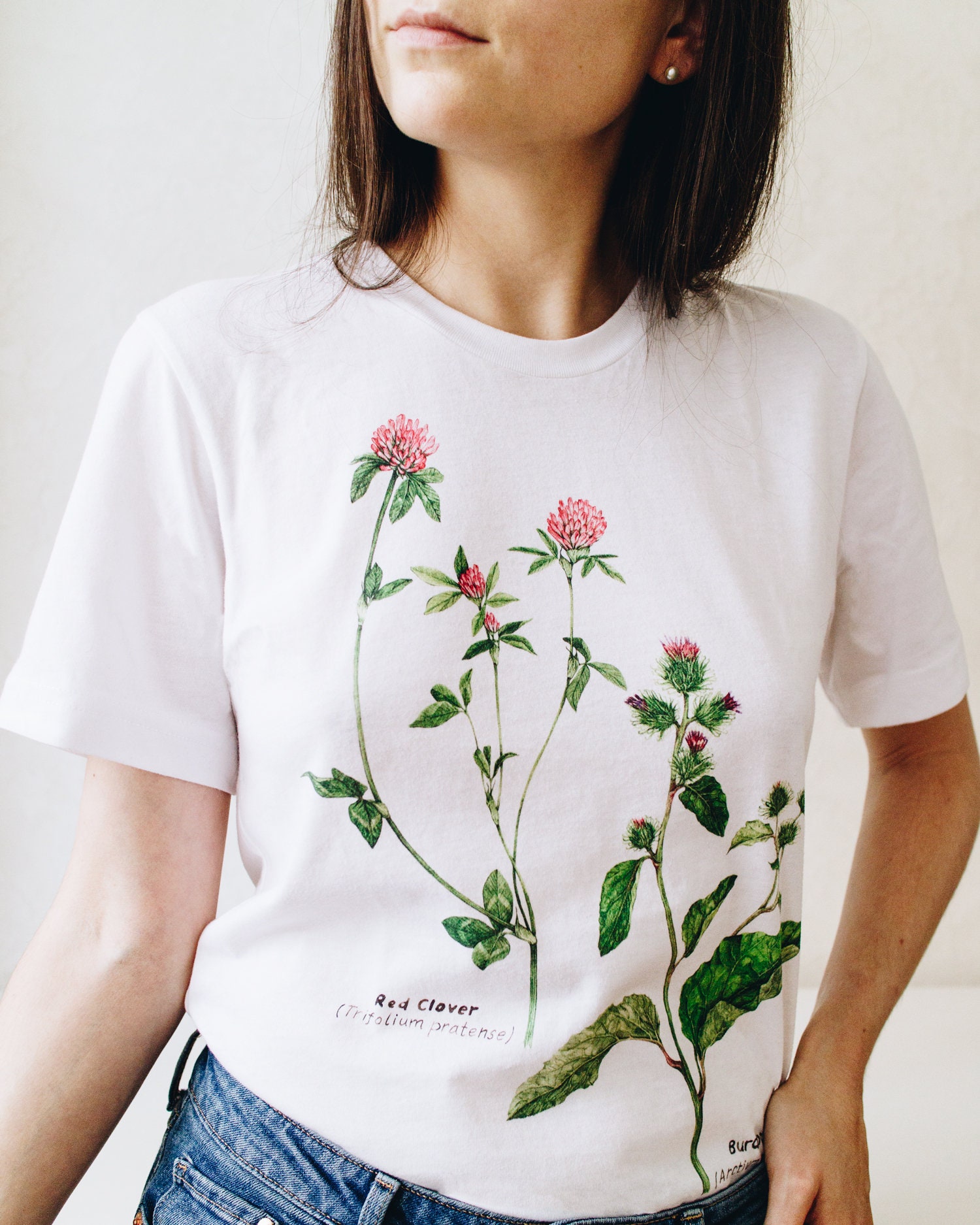 Clover Botanical Shirt - Floral Shirts - Unisex Wildflower