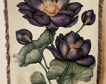 Black Lotus Woven Blanket-Magic the Gathering Gifts
