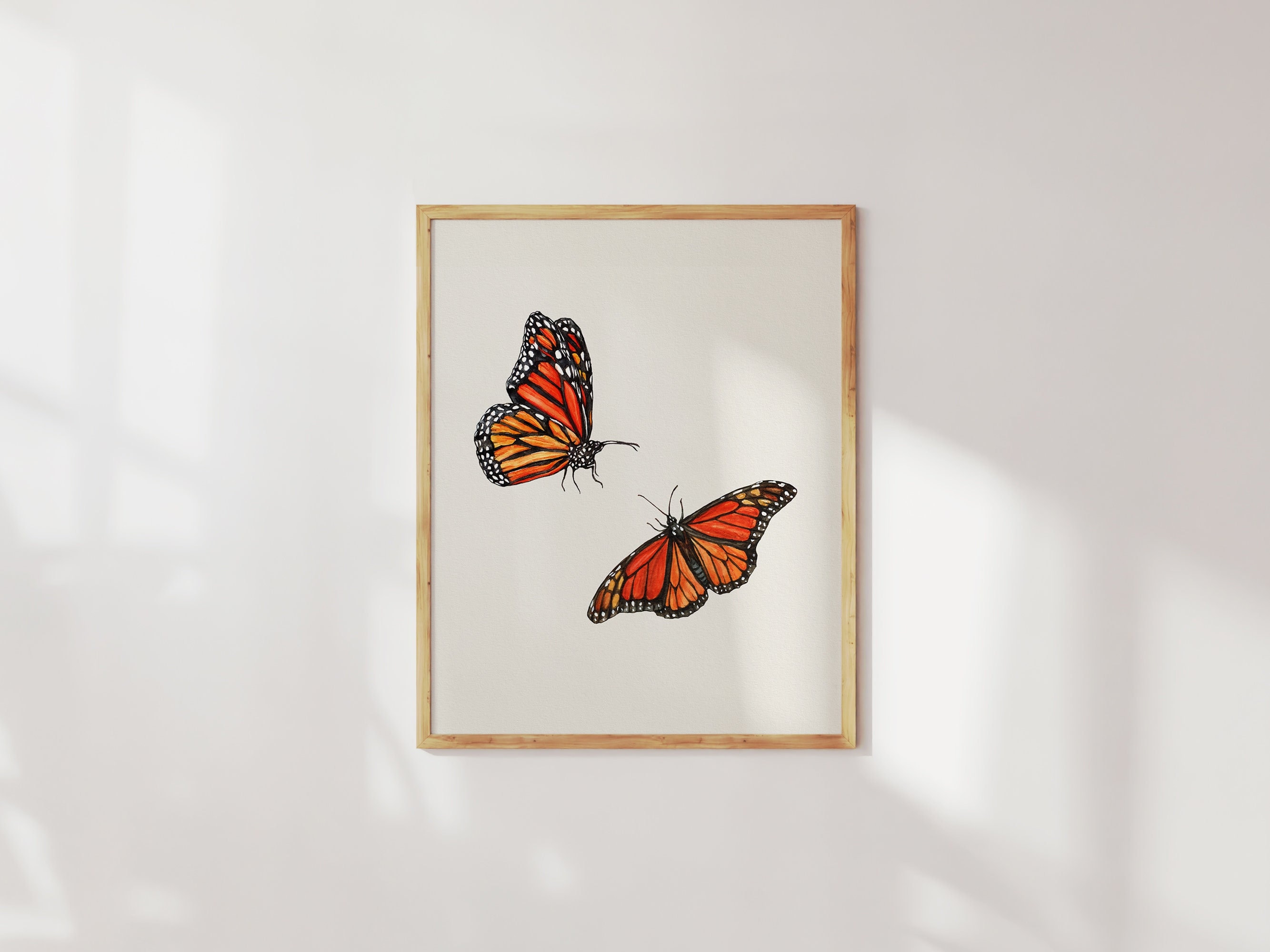 Monarch Butterfly Art Print: Watercolor Insect Botanical Artwork - Etsy