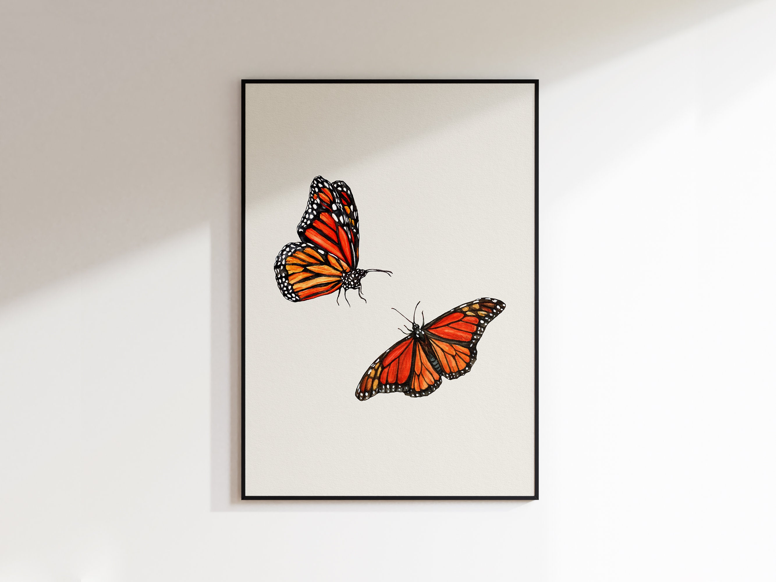 Monarch Butterfly Art Print: Watercolor Insect Botanical Artwork - Etsy