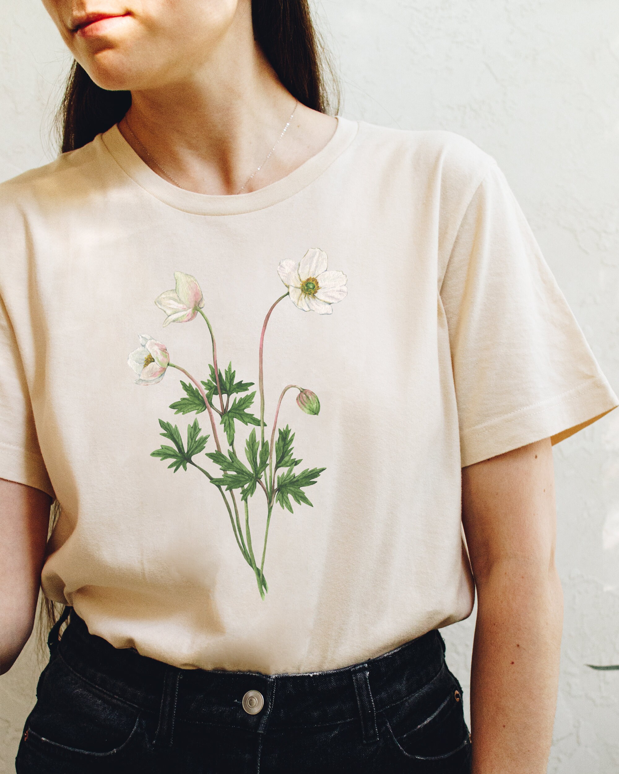 Anemone watercolor t-shirt — Anna Farba Illustration