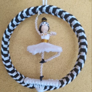 Macrame dolls. Ballerina in macrame technique.Handmade gift doll. Nice gift for friends.Home decor.