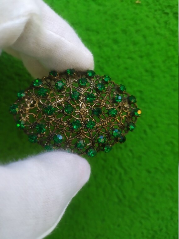 Vintage Soviet brooch.Brooch in filigree techniqu… - image 3