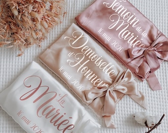 Personalized satin bathrobe Bride / Bridesmaid / Witness kimono / Personalized wedding bathrobe / Mother of the bride / Team Bride / Bachelorette party